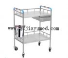 JY-A9 Stainless steel treatment cart（with drawer、stainless steel barrels）